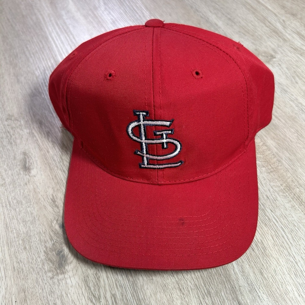 VTG St Louis Cardinals‎ Snapback Hat MLB Baseball Signatures Red Plain Logo Cap